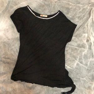 Punk top with faux studded collar